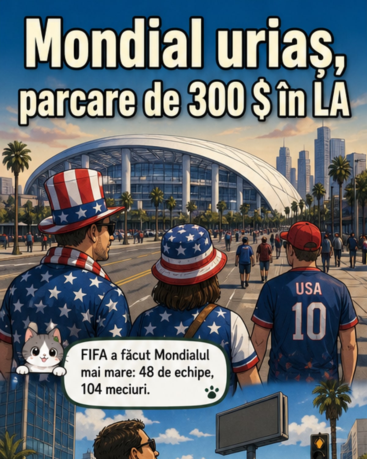Cât costă parcarea la un meci de Mondial în LA?