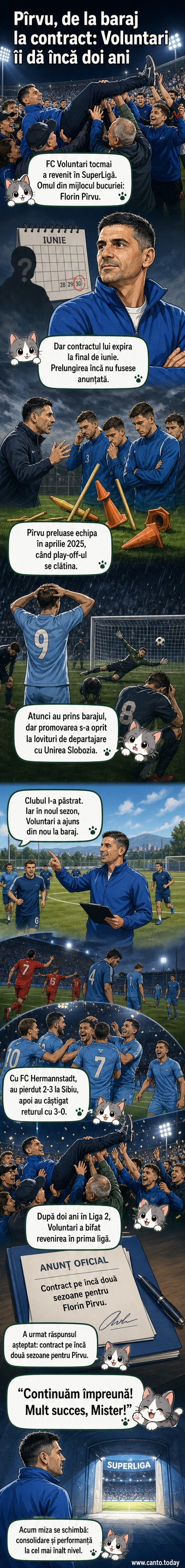Florin Pîrvu, antrenorul FC Voluntari, stă pe banca tehnică într-o imagine de la un meci oficial.