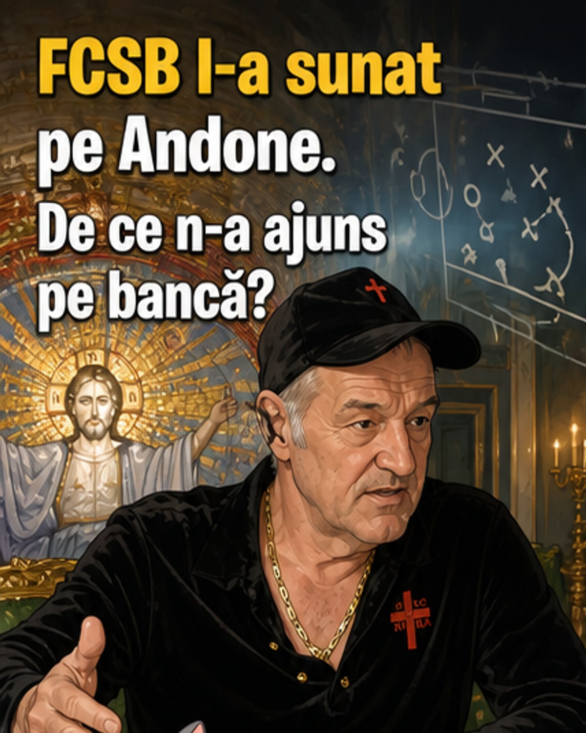 Bogdan Andone într-un cadru de antrenament, cu fundal de stadion, simbolizând decizia sa de a nu prelua FCSB din motive de viziune tactică.