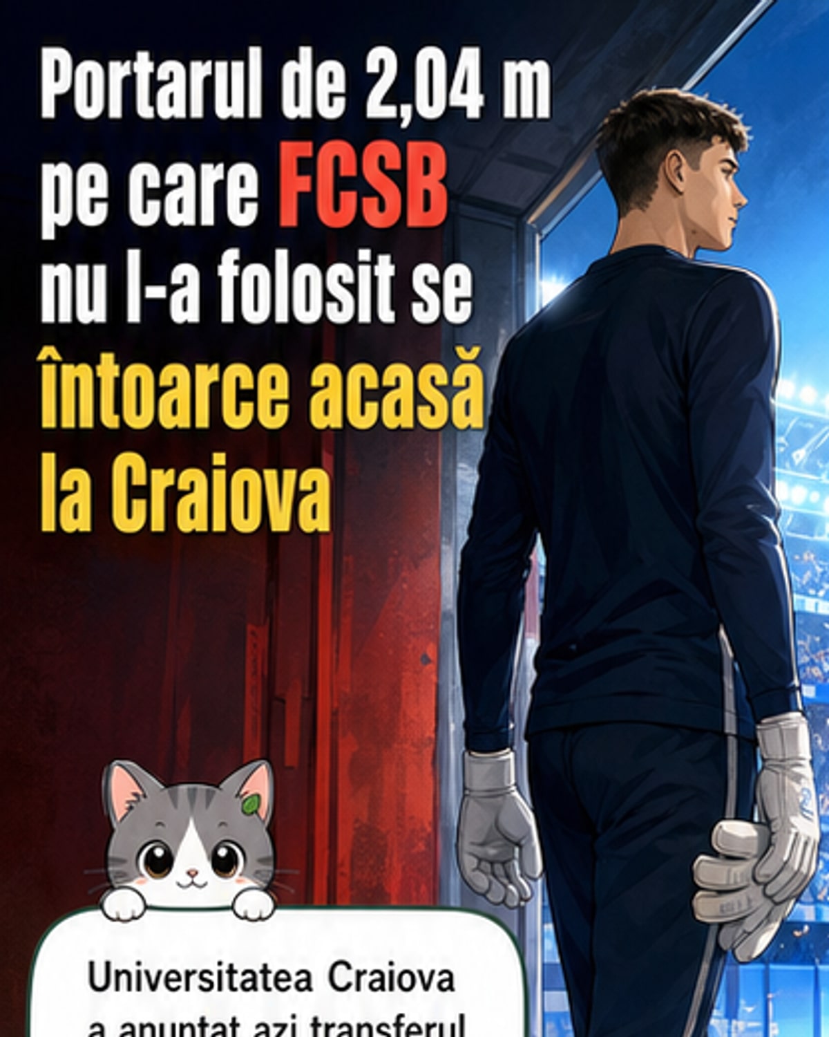 Portarul lui FCSB a ajuns la Craiova