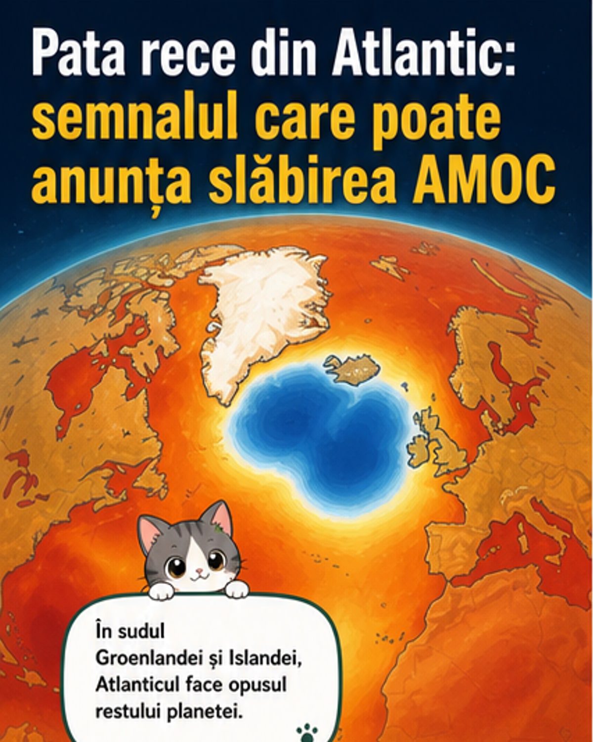 O zonă din Atlantic se răcește