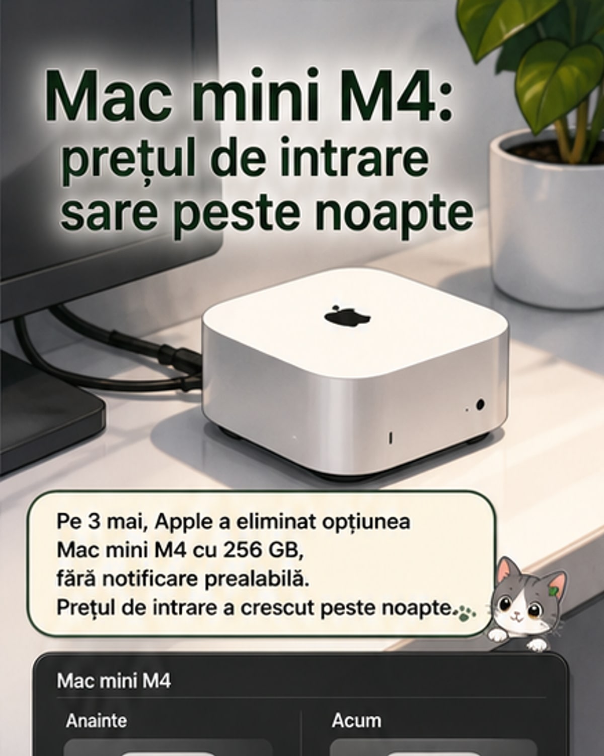 Mac mini M4, fără opțiunea ieftină
