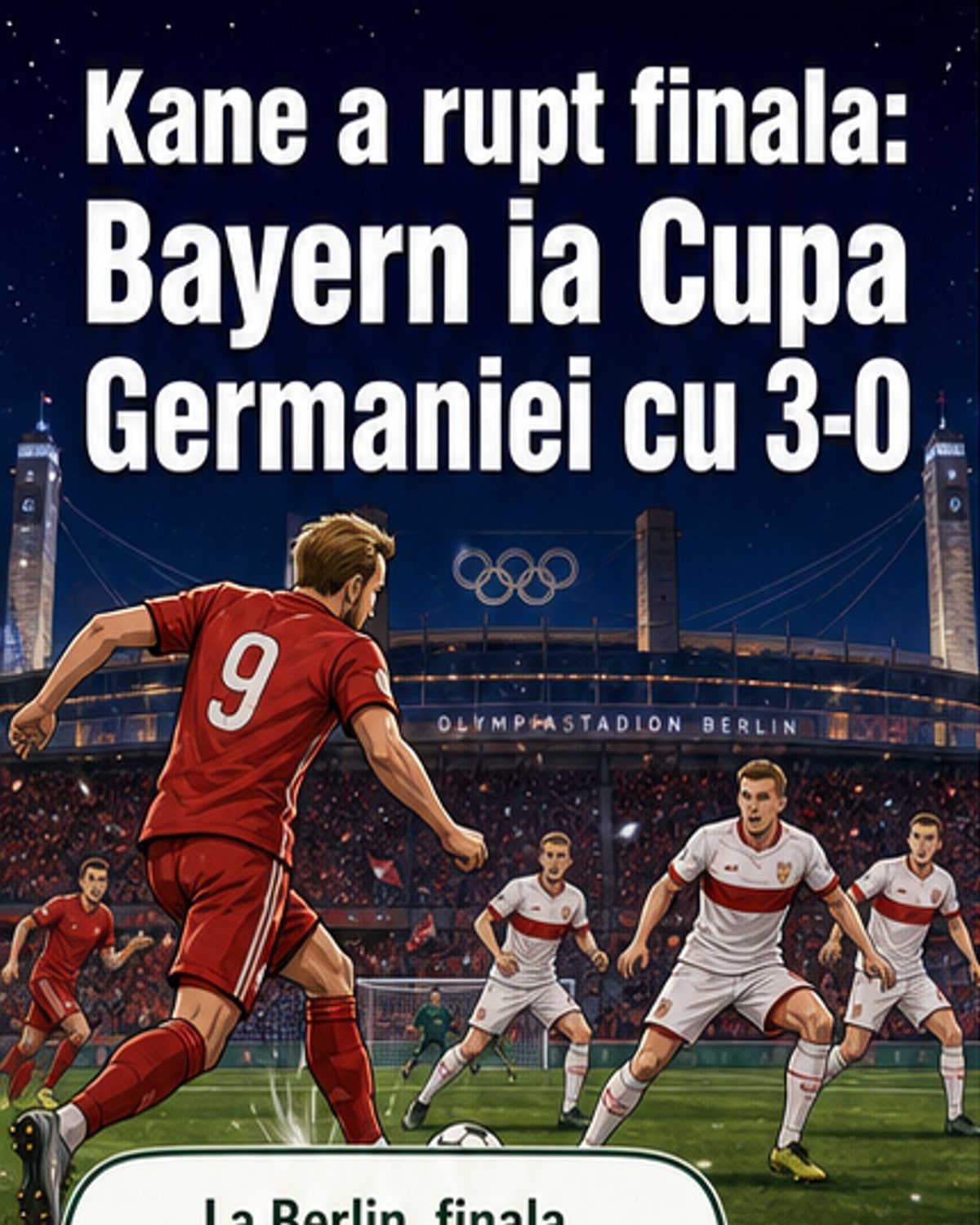 Tripla lui Kane aduce titlul la Berlin