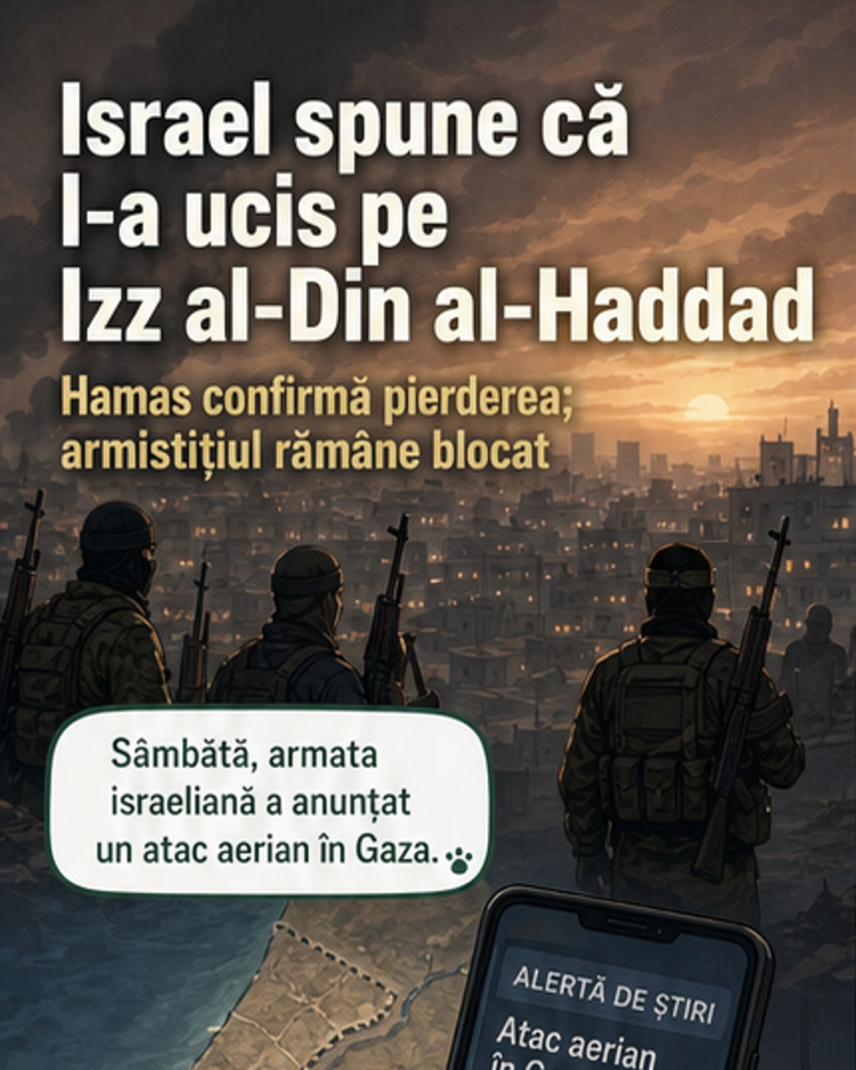 Israel anunță uciderea liderului militar al Hamas din Gaza