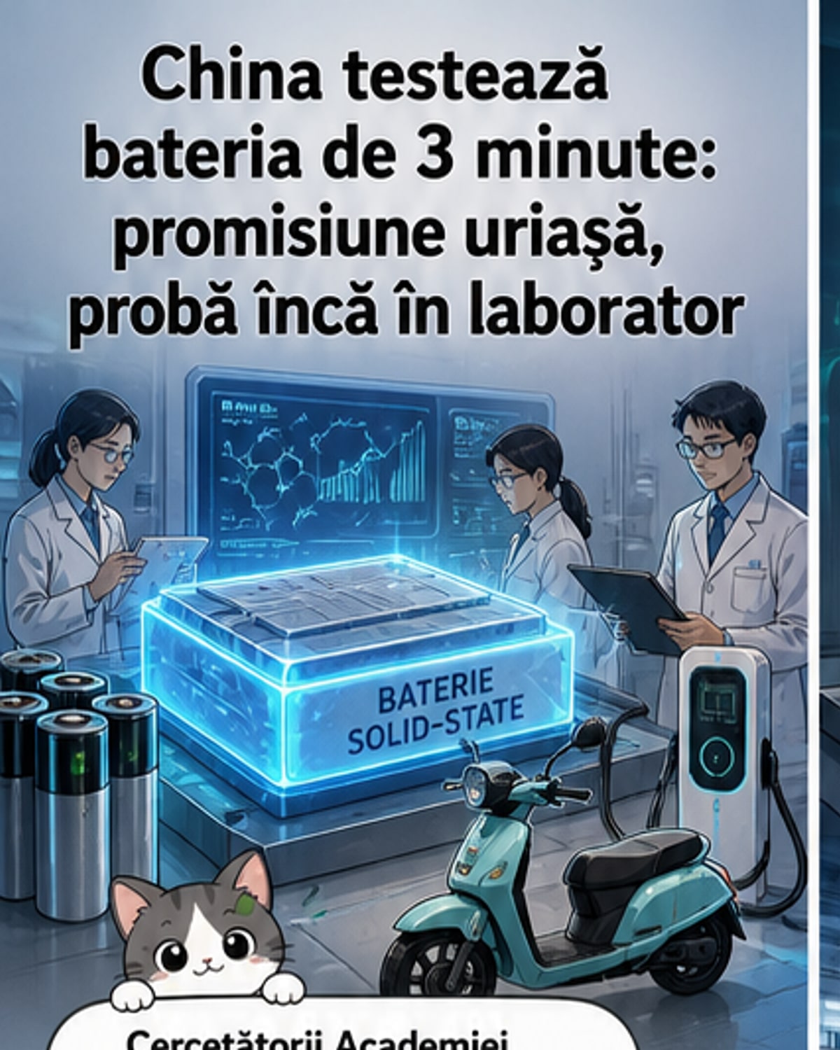 Baterie chinezească se încarcă în 3 minute