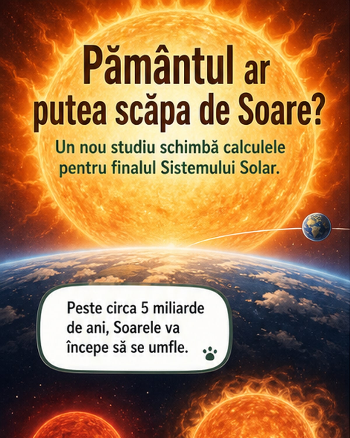 Pământul va fi înghițit de Soare?