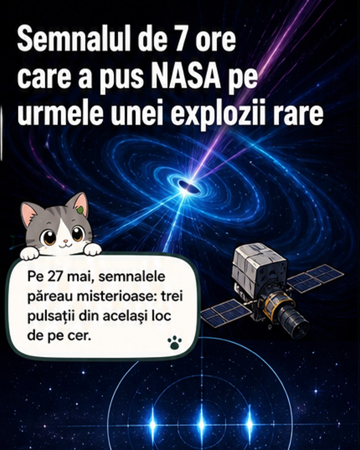 O explozie cosmică a durat 7 ore