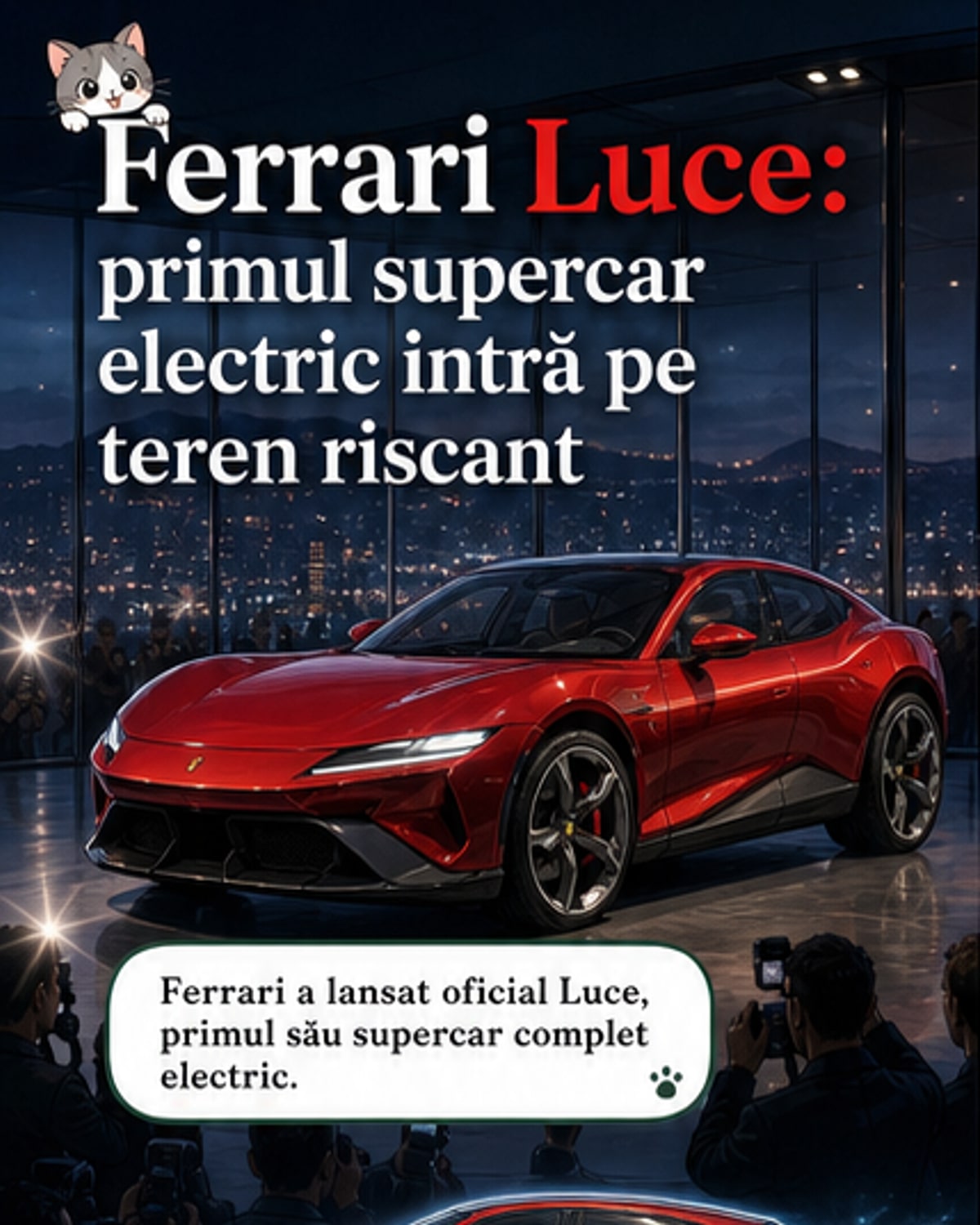Ferrari lansează prima supermașină electrică