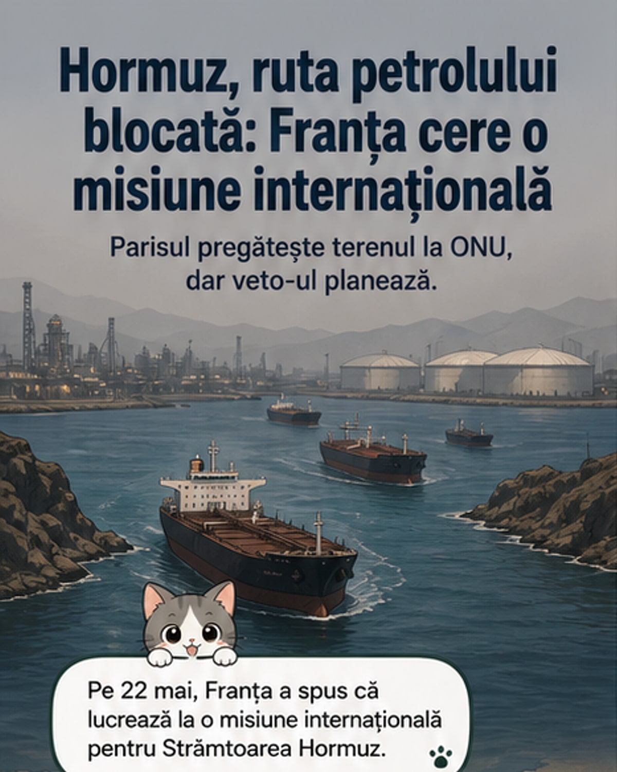 Franța propune o misiune internațională pentru Hormuz