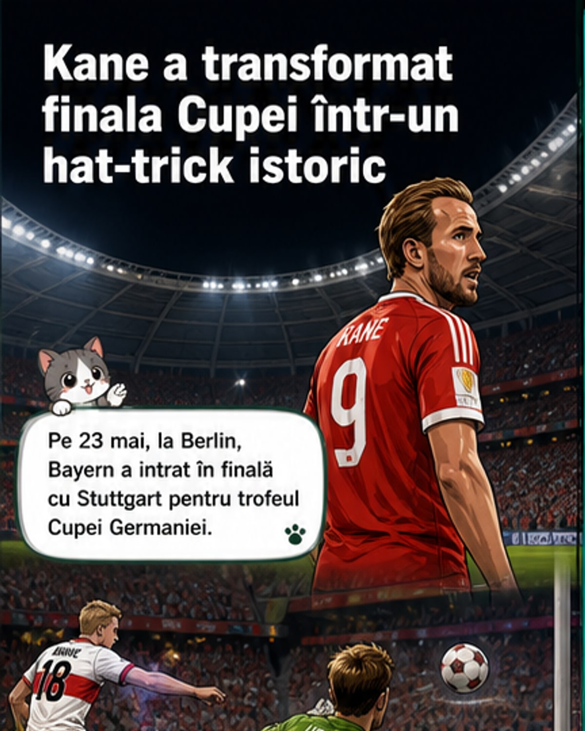 Harry Kane face istorie cu hat-trick în finala Cupei
