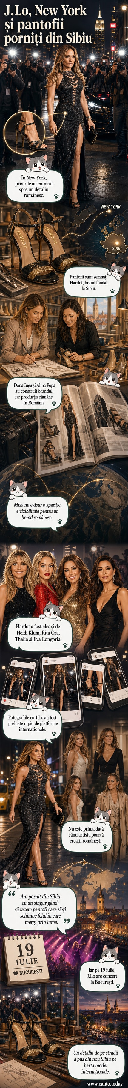 Jennifer Lopez într-o ținută elegantă, purtând pantofi din colecția unui brand românesc de la Sibiu, într-o apariție în New York.