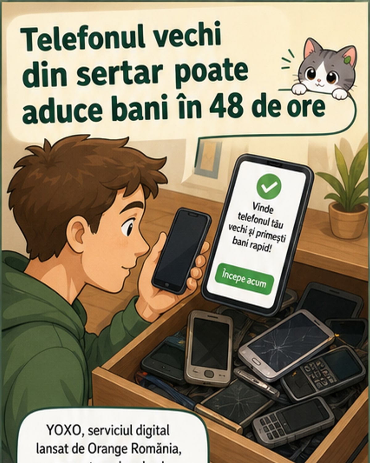 Românii pot vinde telefonul vechi lui YOXO