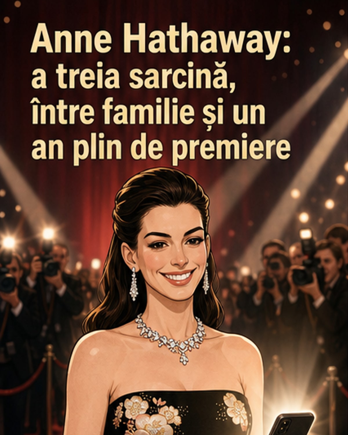 Anne Hathaway așteaptă al treilea copil