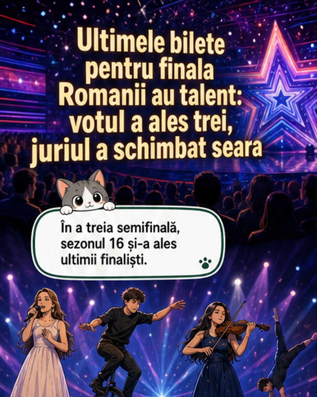 Ultimii patru în Finala Români au talent