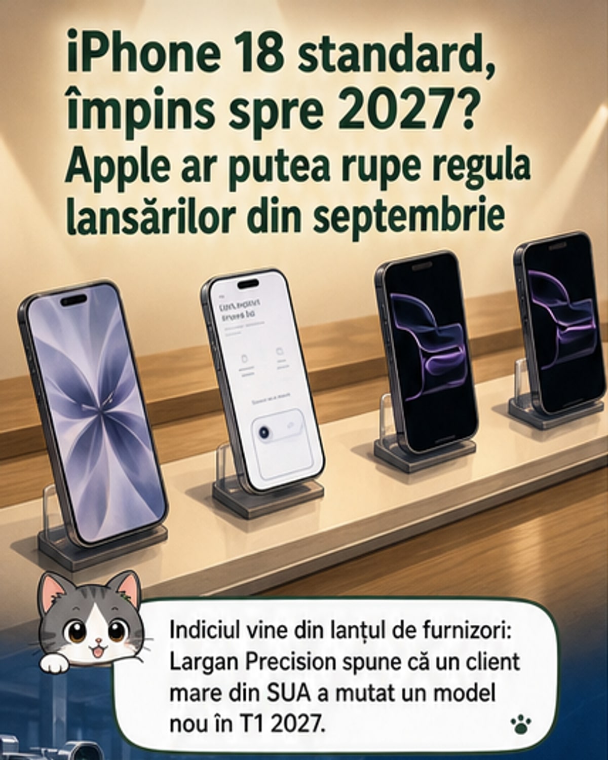 iPhone 18 ar putea fi amânat până în 2027