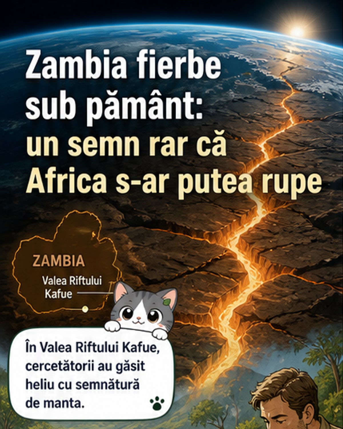 Scoarța terestră se desparte în Zambia
