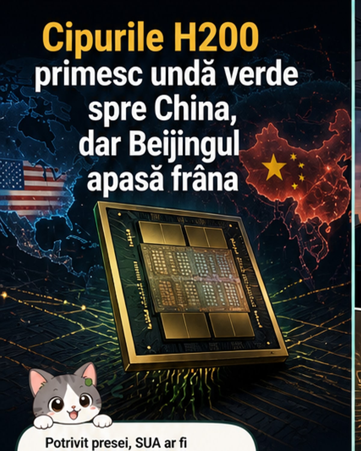 Cipuri AI americane, aprobate pentru China