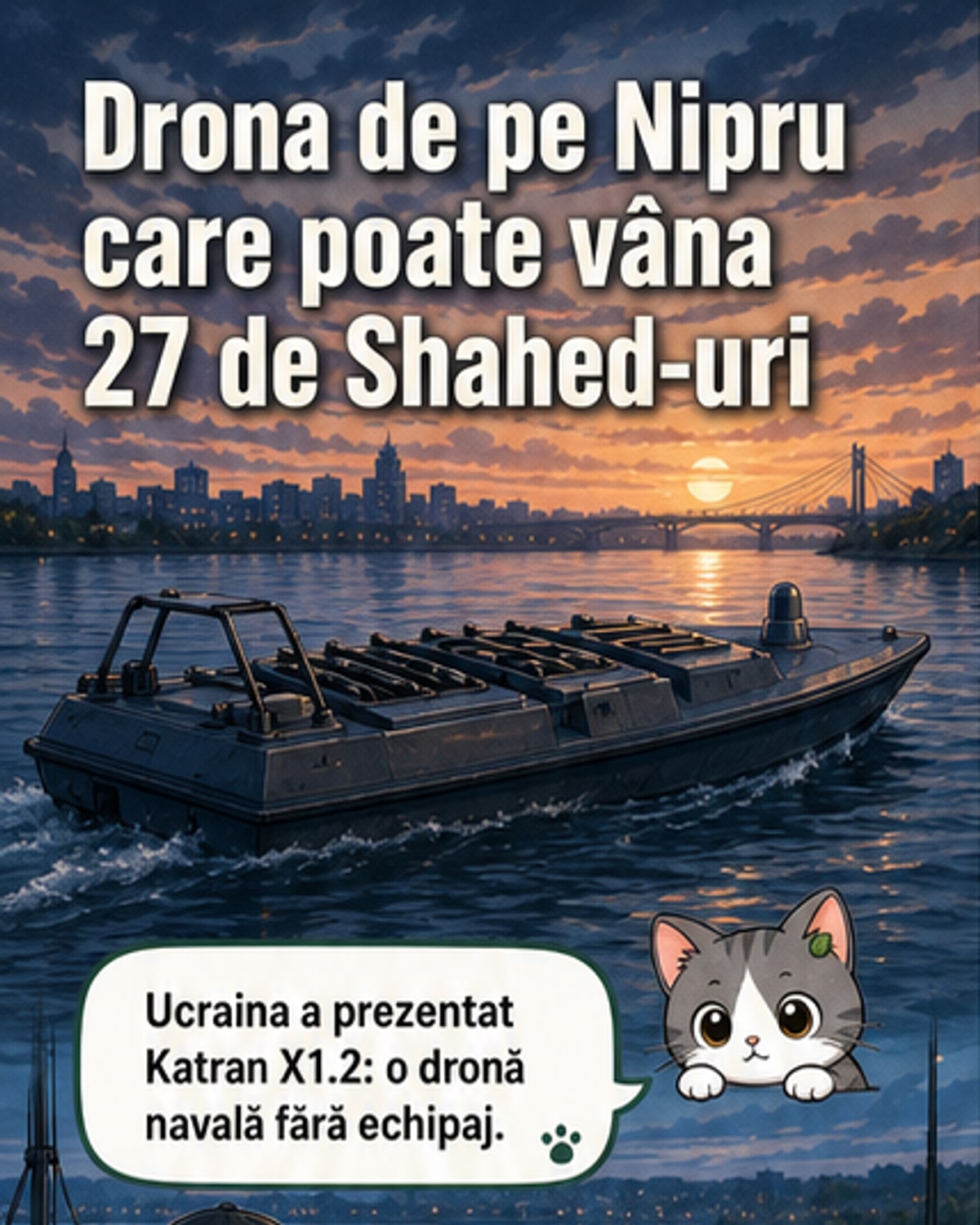 Ucraina lansează drona navală cu AI împotriva dronelor rusești