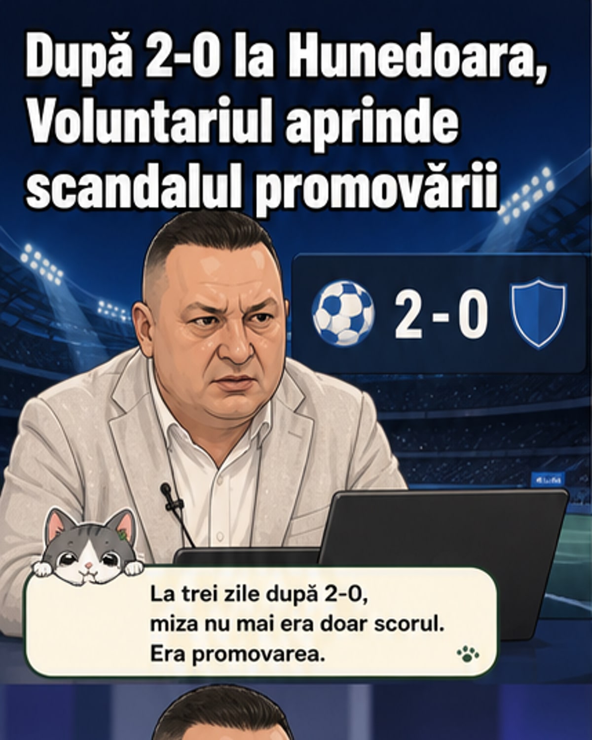 Președintele FC Voluntari, jigniri la adresa Hunedoarei