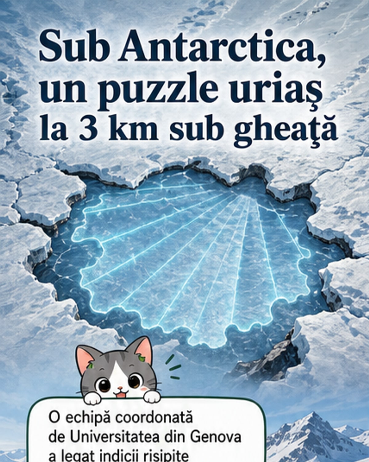 O structură uriașă ascunsă sub gheață