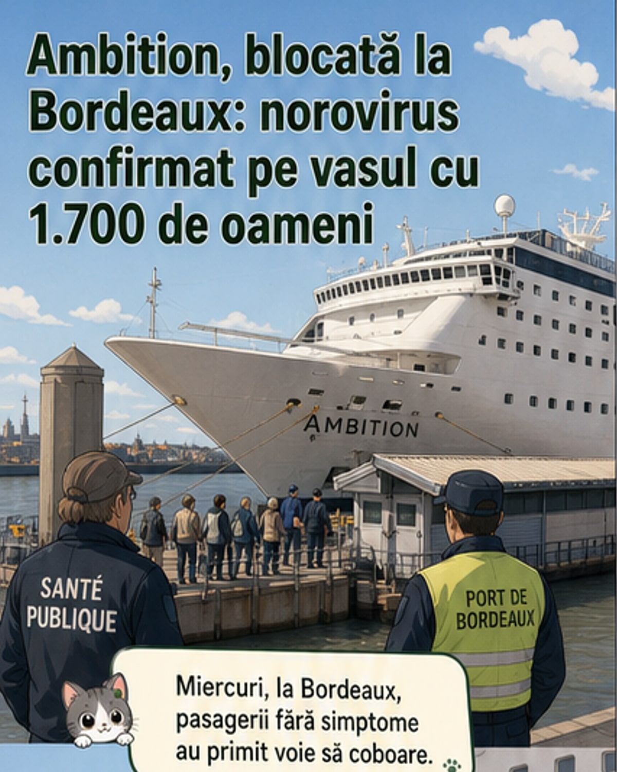 Focar de norovirus pe o navă cu 1.700 de pasageri