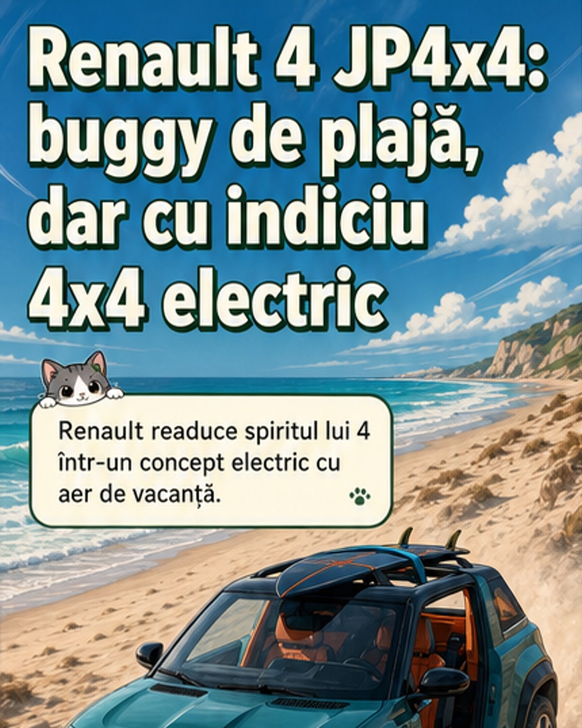 Renault 4 electric cu tracțiune integrală