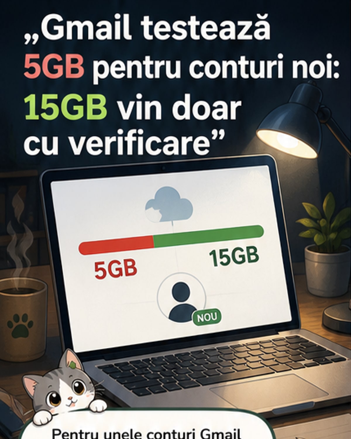 Google testează limita de 5GB pentru Gmail