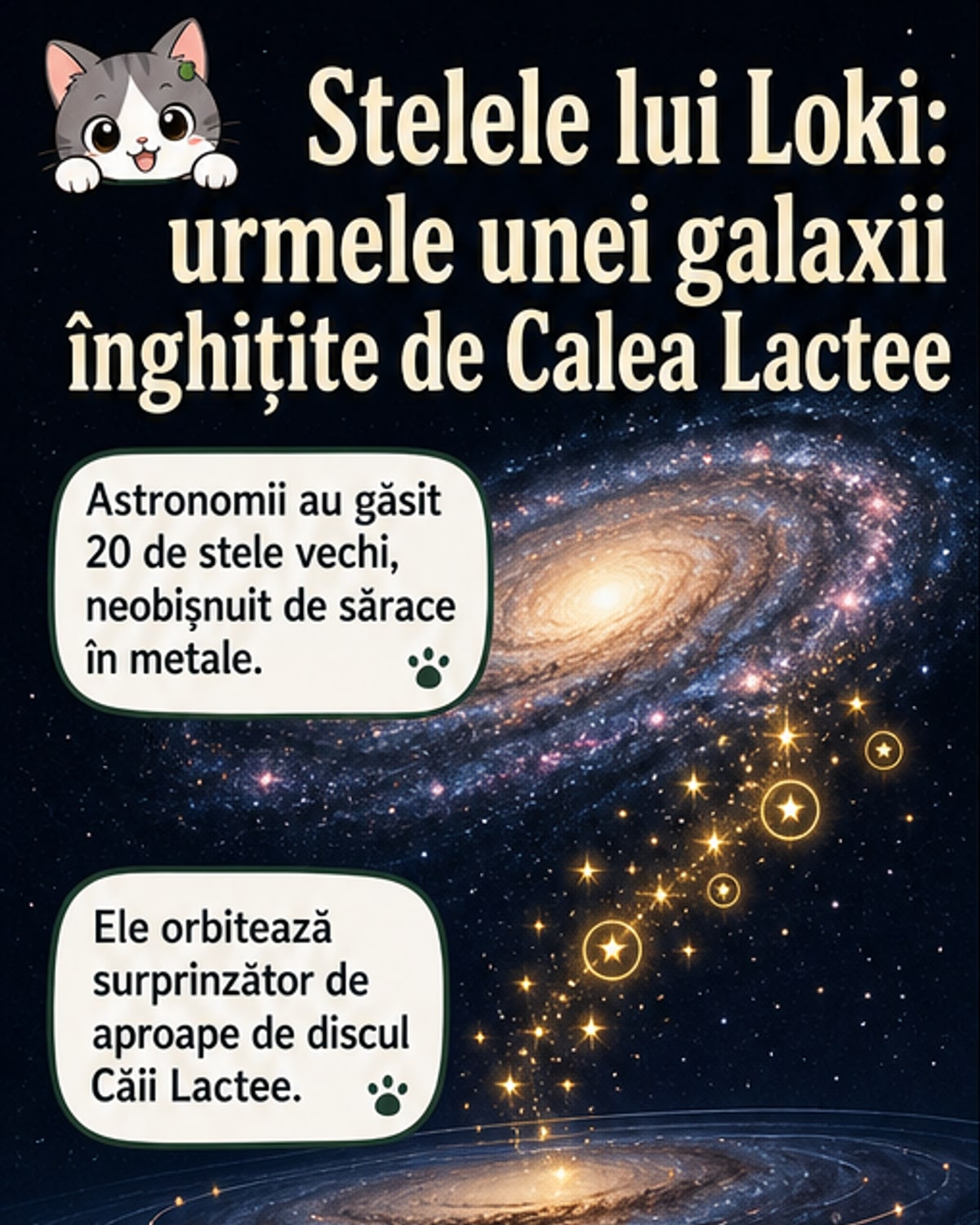 Resturi de galaxie veche în Calea Lactee