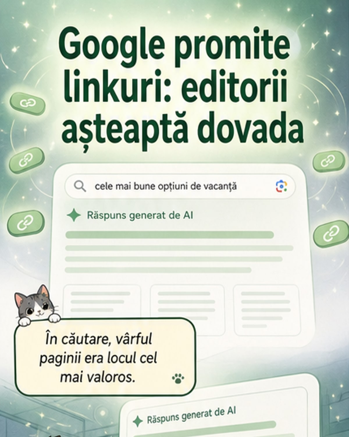 Google adaugă mai multe linkuri în sumarul AI
