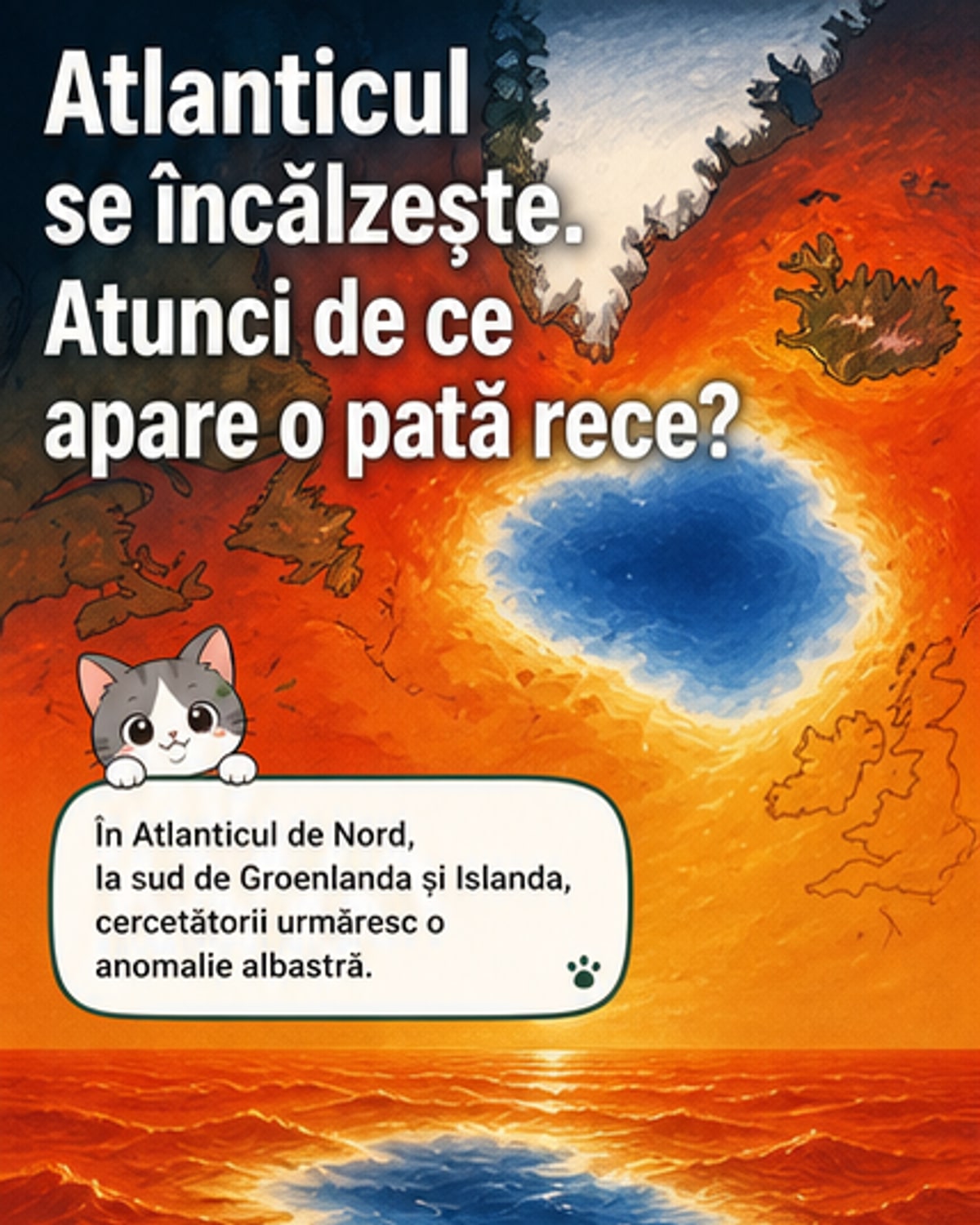 O zonă rece în Atlantic îngrijorează cercetătorii