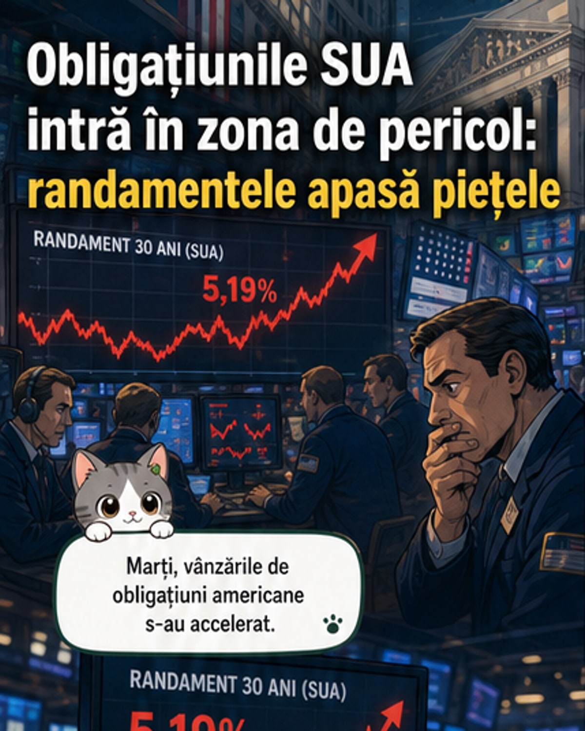 Obligațiunile SUA în zona roșie