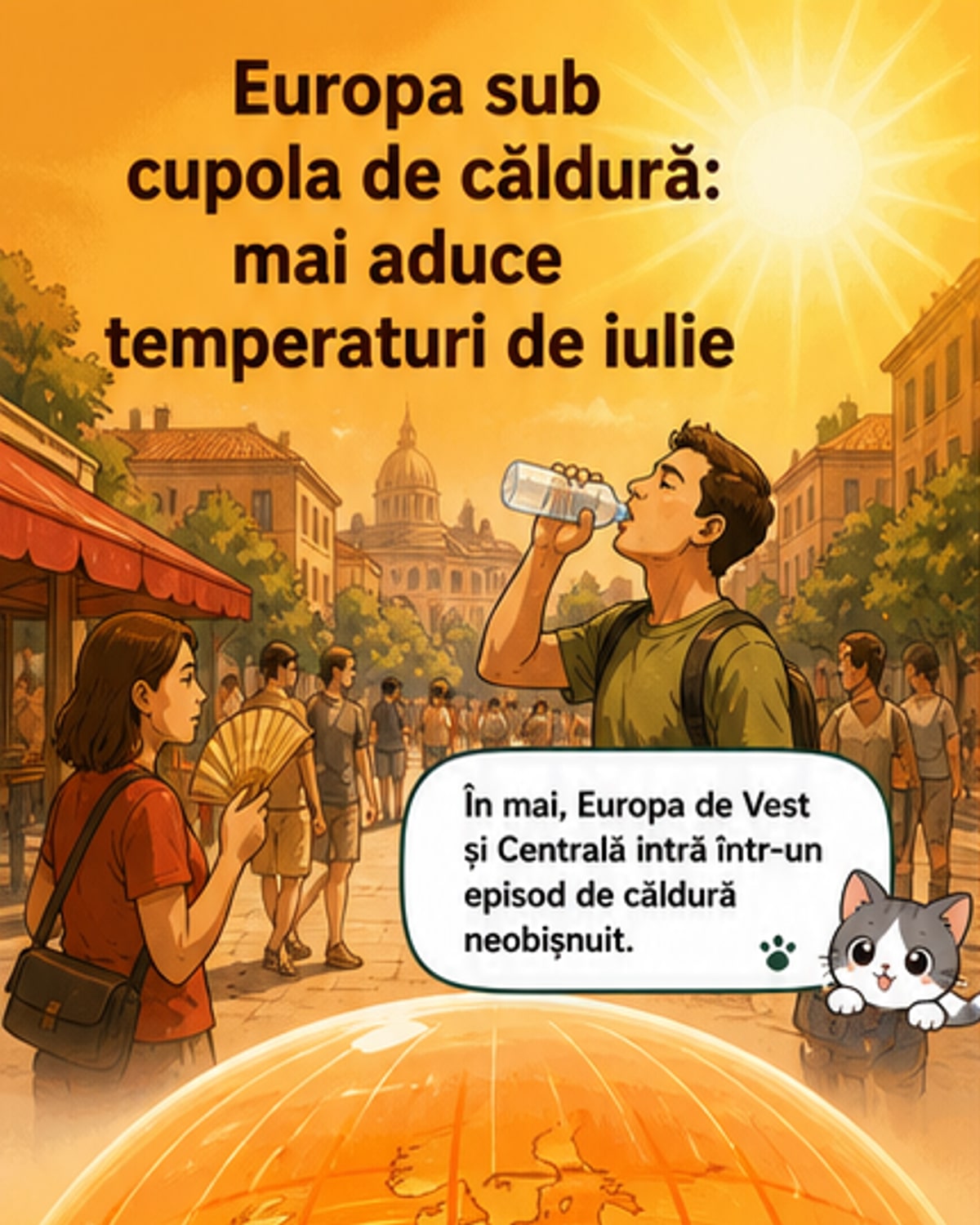 Europa sub un dom de căldură anormal