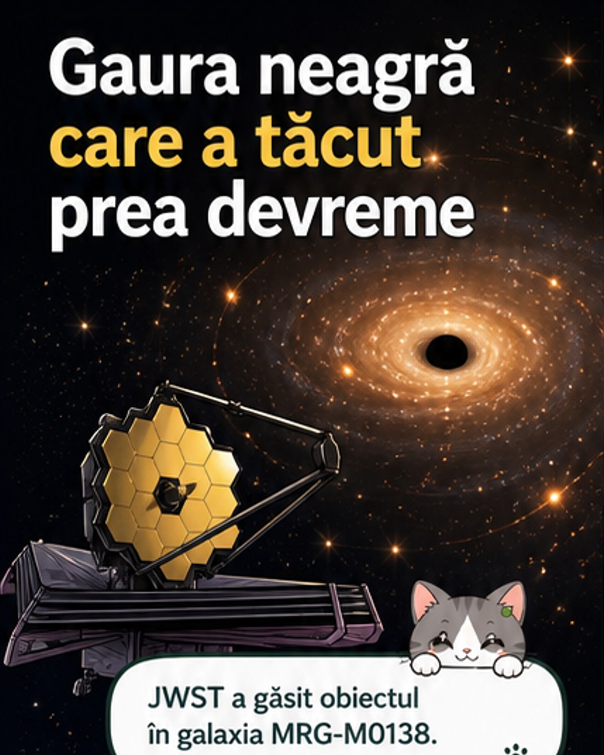 Cea mai îndepărtată gaură neagră inactivă