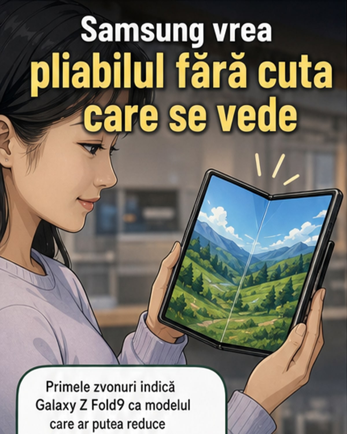 Galaxy Z Fold9 va avea ecran fără cută?