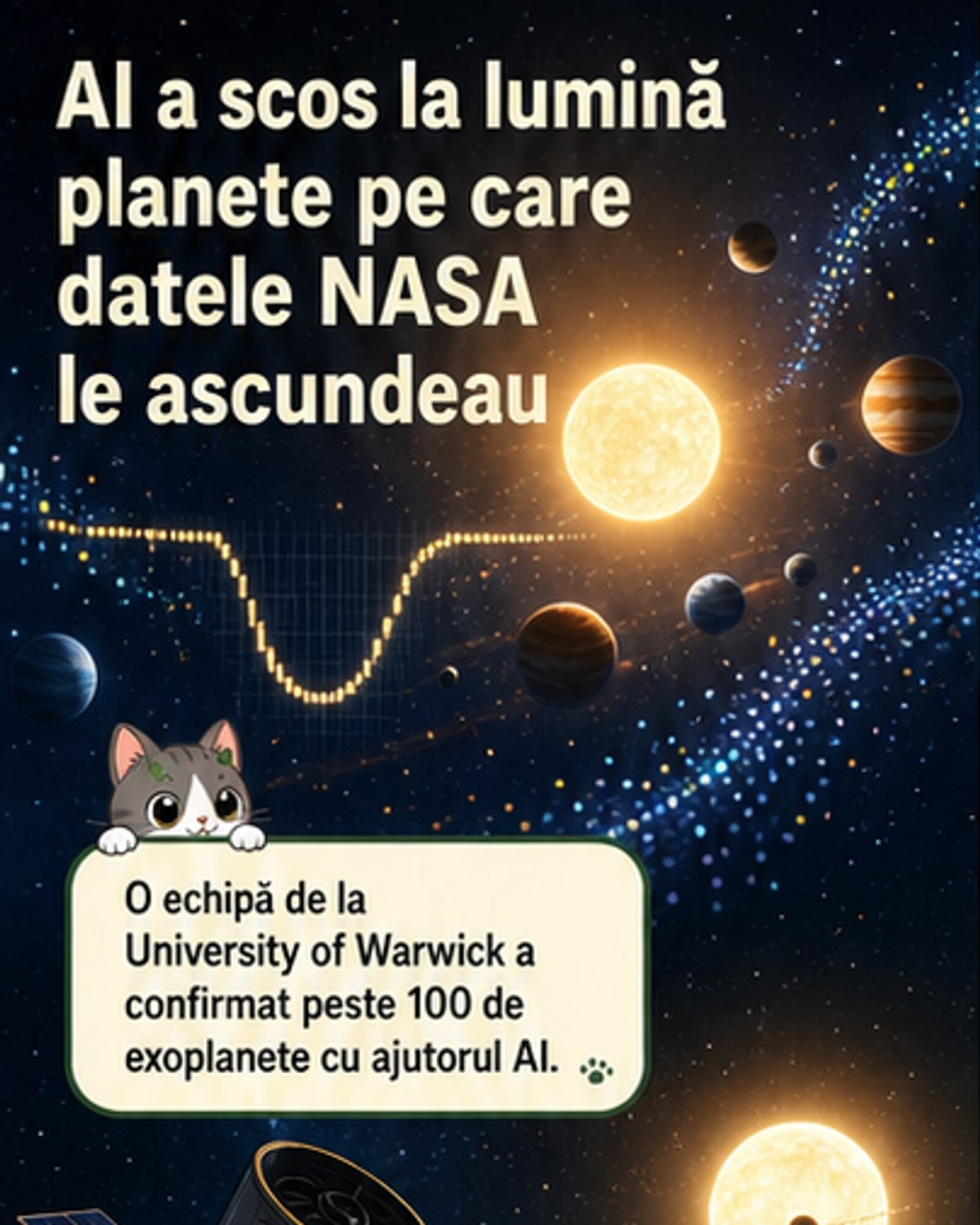 AI a descoperit 100+ planete rătăcite