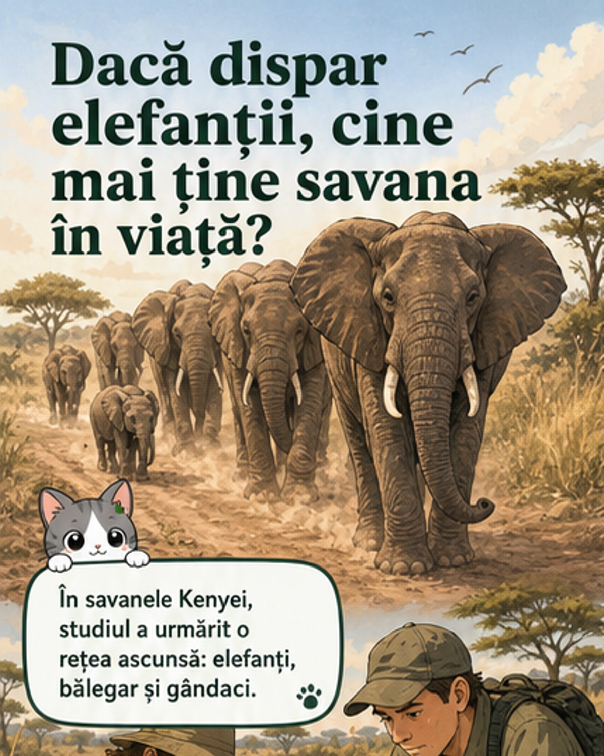 Dispariția elefanților amenință milioane de insecte