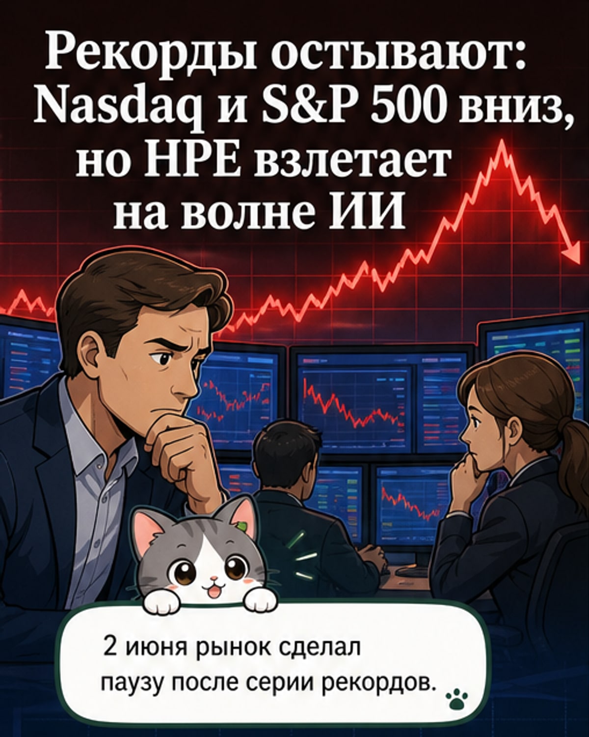 S&P 500 и Nasdaq снижаются после рекордов