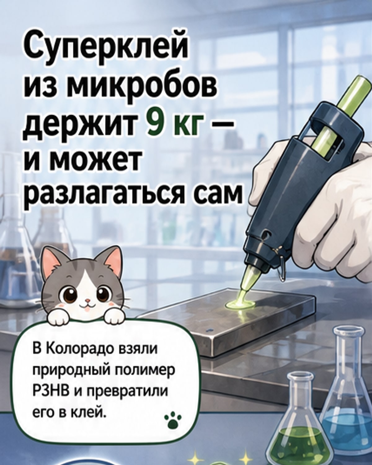 Создан самый прочный в мире суперклей