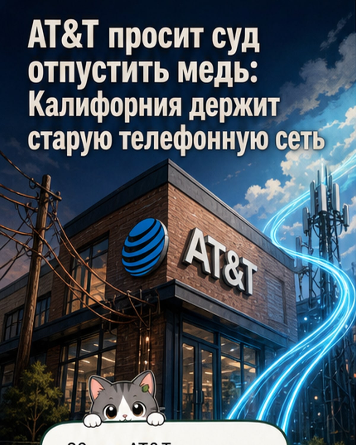 AT&T судится с Калифорнией из-за медных сетей