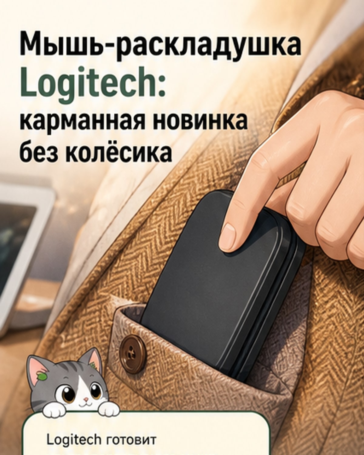 Logitech представила мышь-раскладушку