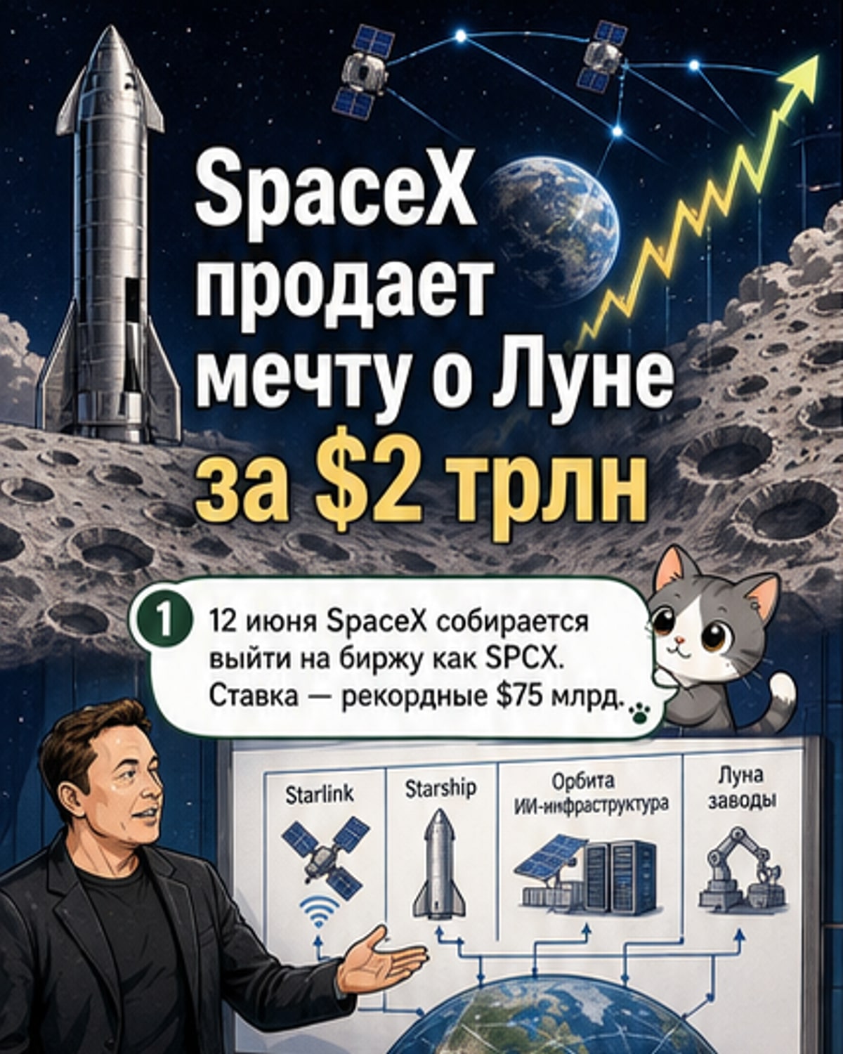 SpaceX готовится к IPO на $2 трлн
