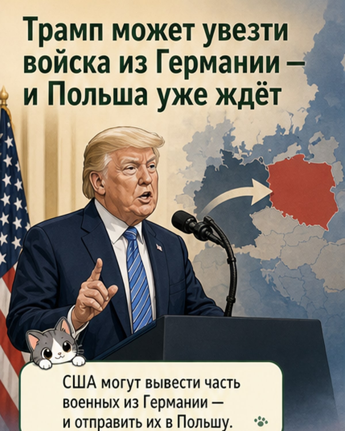 Трамп — о переброске войск из Германии в Польшу