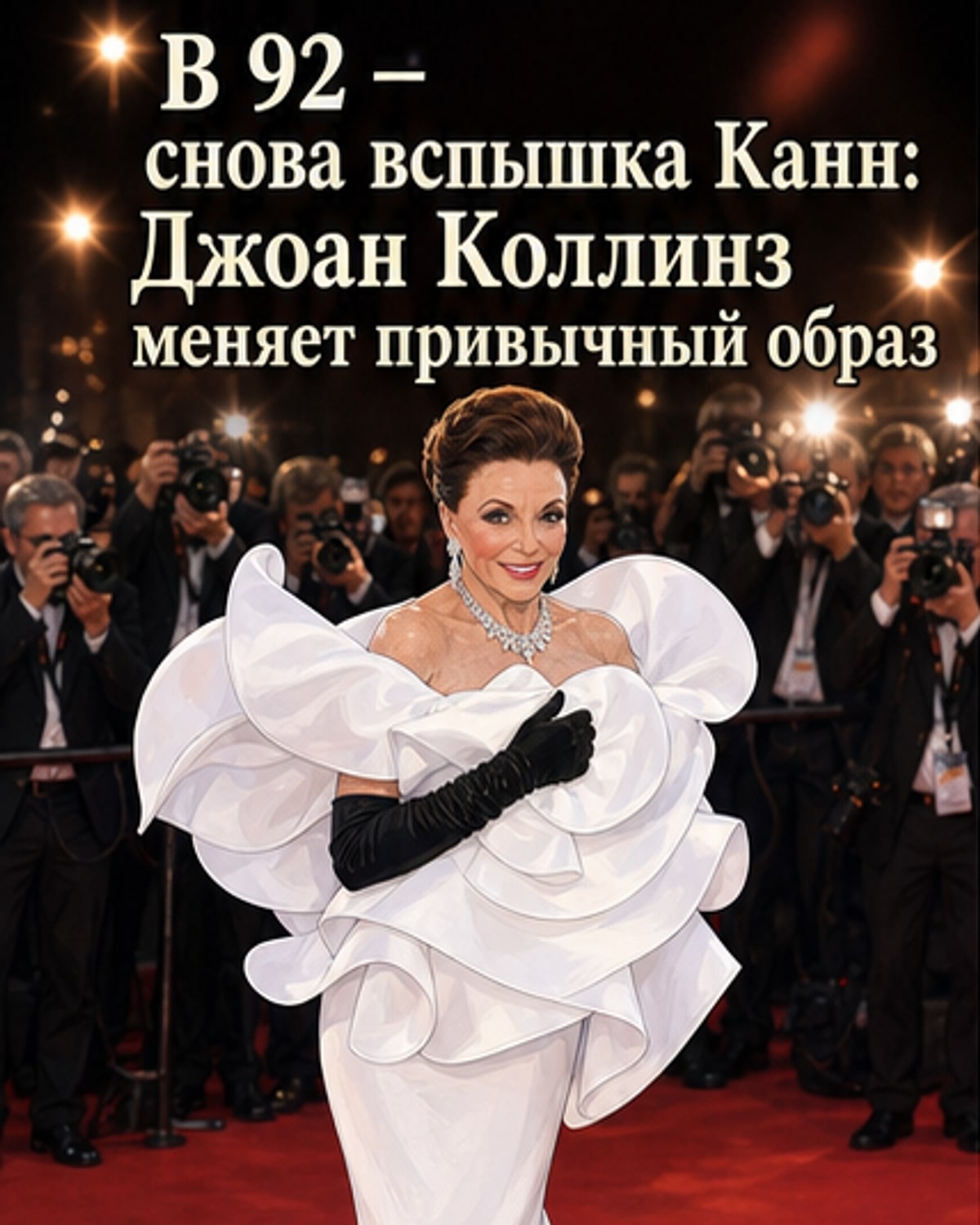 92-летняя Джоан Коллинз на Каннах