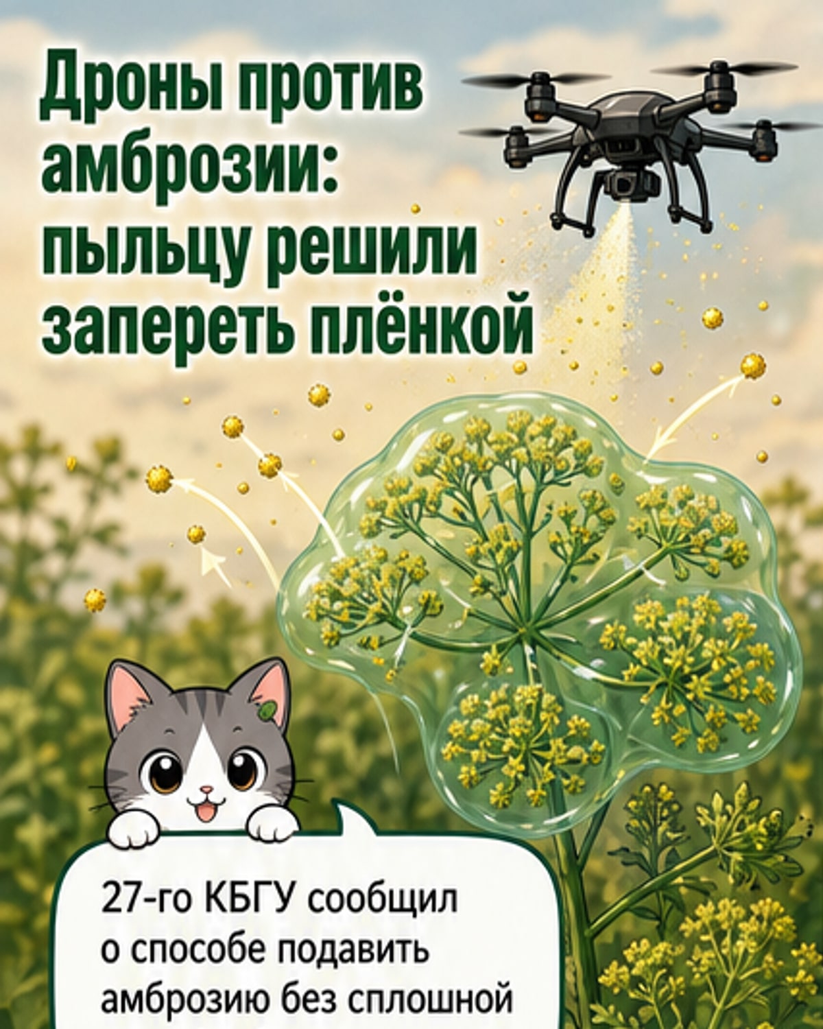 Как дроны и полимер остановят амброзию