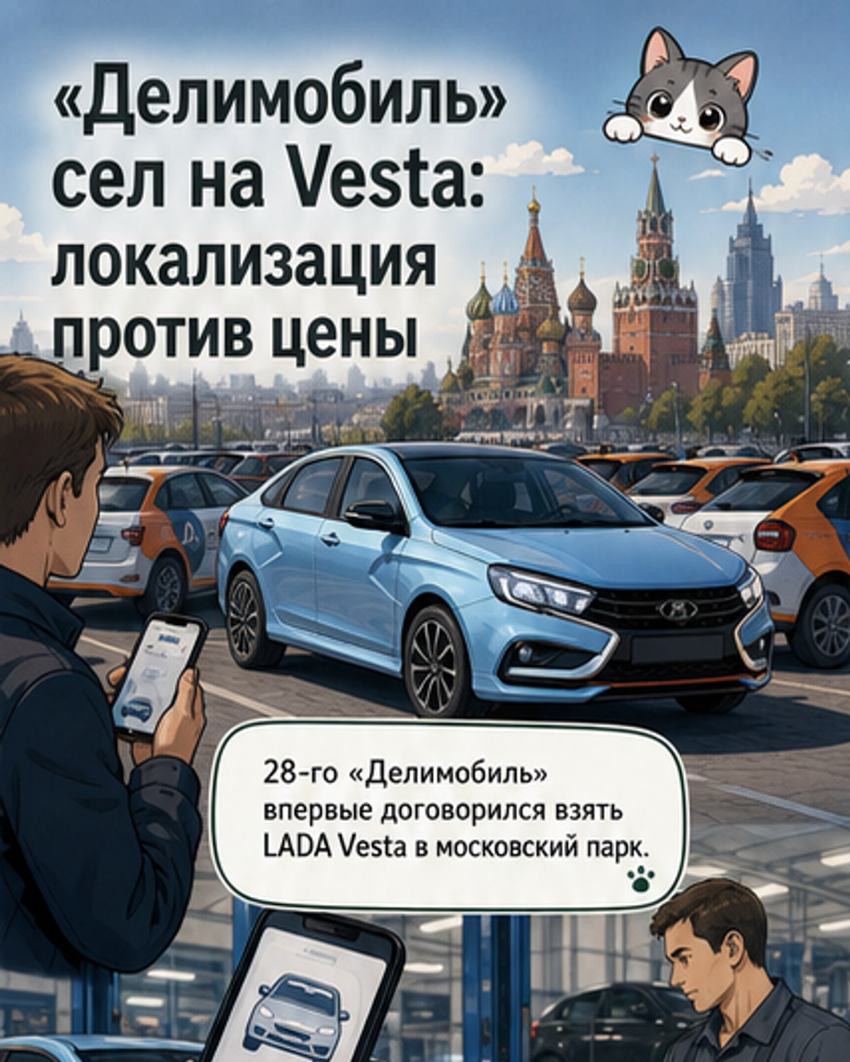 «Делимобиль» впервые взял LADA Vesta