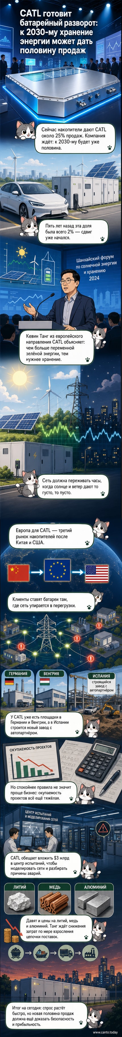 Инсталяция с аккумулятором CATL Shenxing Battery III на мероприятии Tech Day в Пекине, 21 апреля 2026 года — символ перехода к массовому хранению энергии.