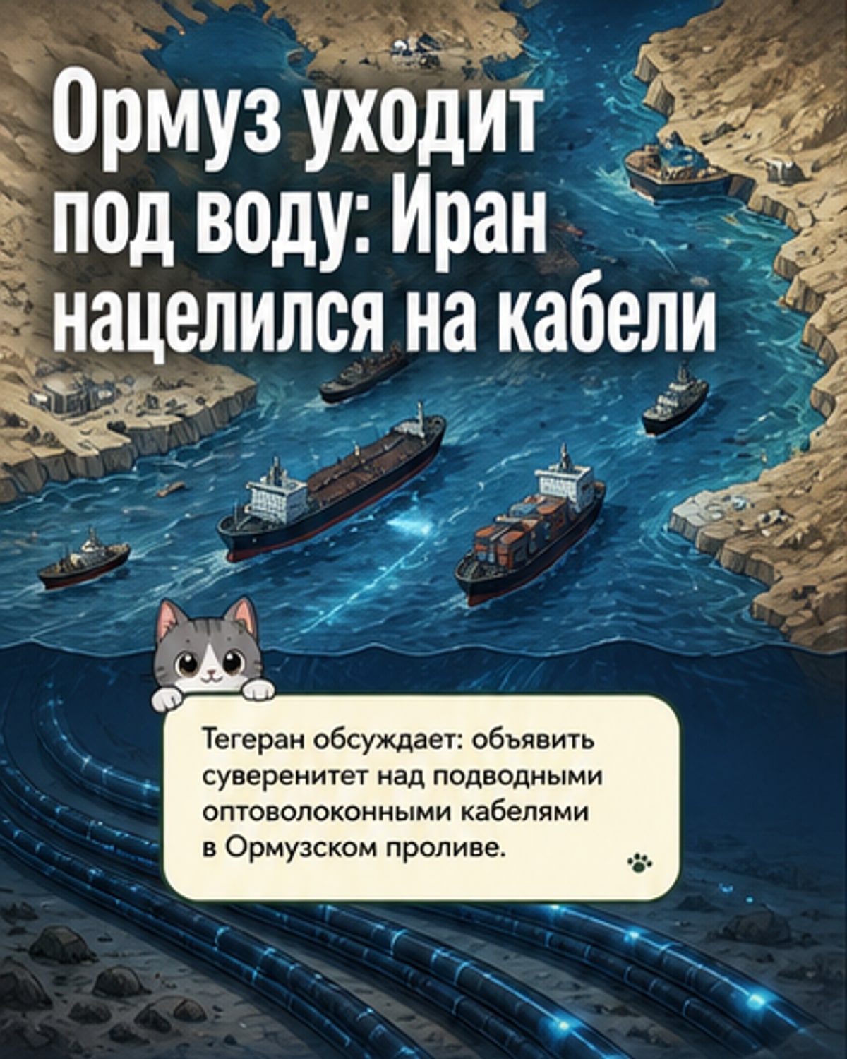 Иран претендует на подводные кабели в Ормузе