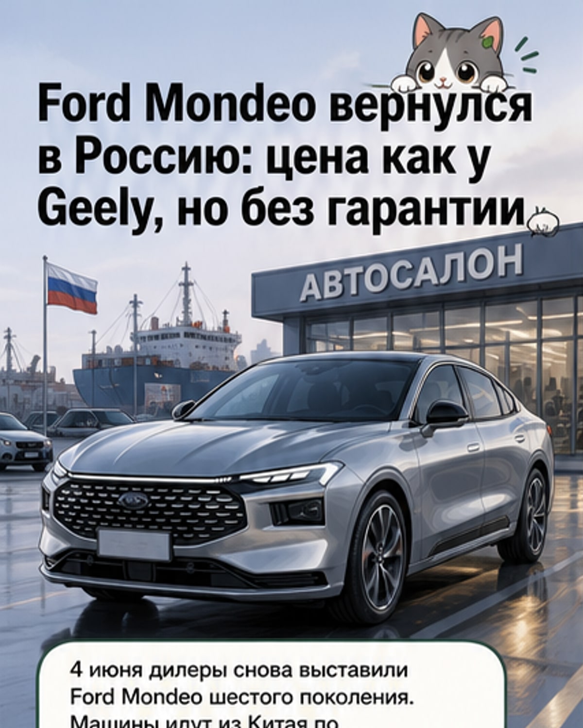 Новый Ford Mondeo в России — по цене Geely
