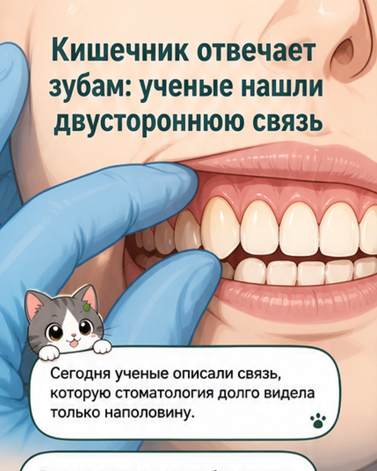Кишечная флора влияет на здоровье дёсен