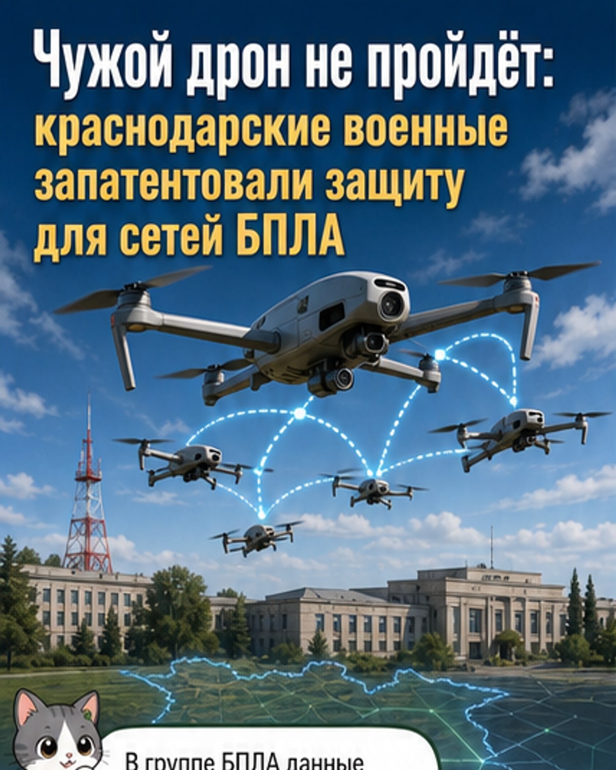 Новый способ защиты данных в сетях БПЛА